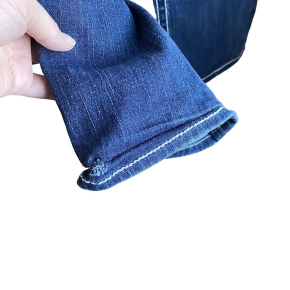 True Religion Disco Billy Big T Jeans Women's Size 28 Bootcut Dark Wash USA Made - Picture 8 of 14